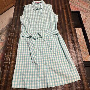Vineyard Vines Shirt Dress Sleeveless Size 8